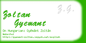 zoltan gyemant business card