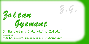 zoltan gyemant business card